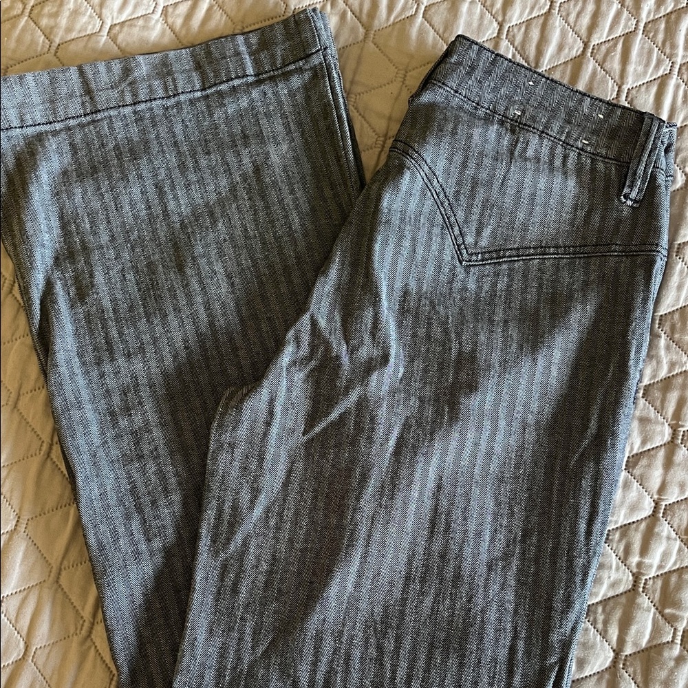 Herringbone stripe trouser jeans